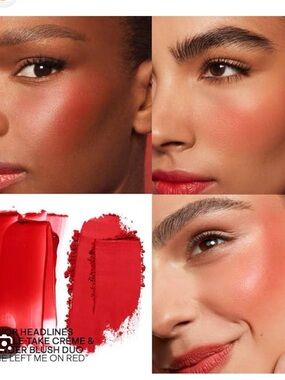 Patrick Ta Cream & Powder Blush Duo in she left me on red mini